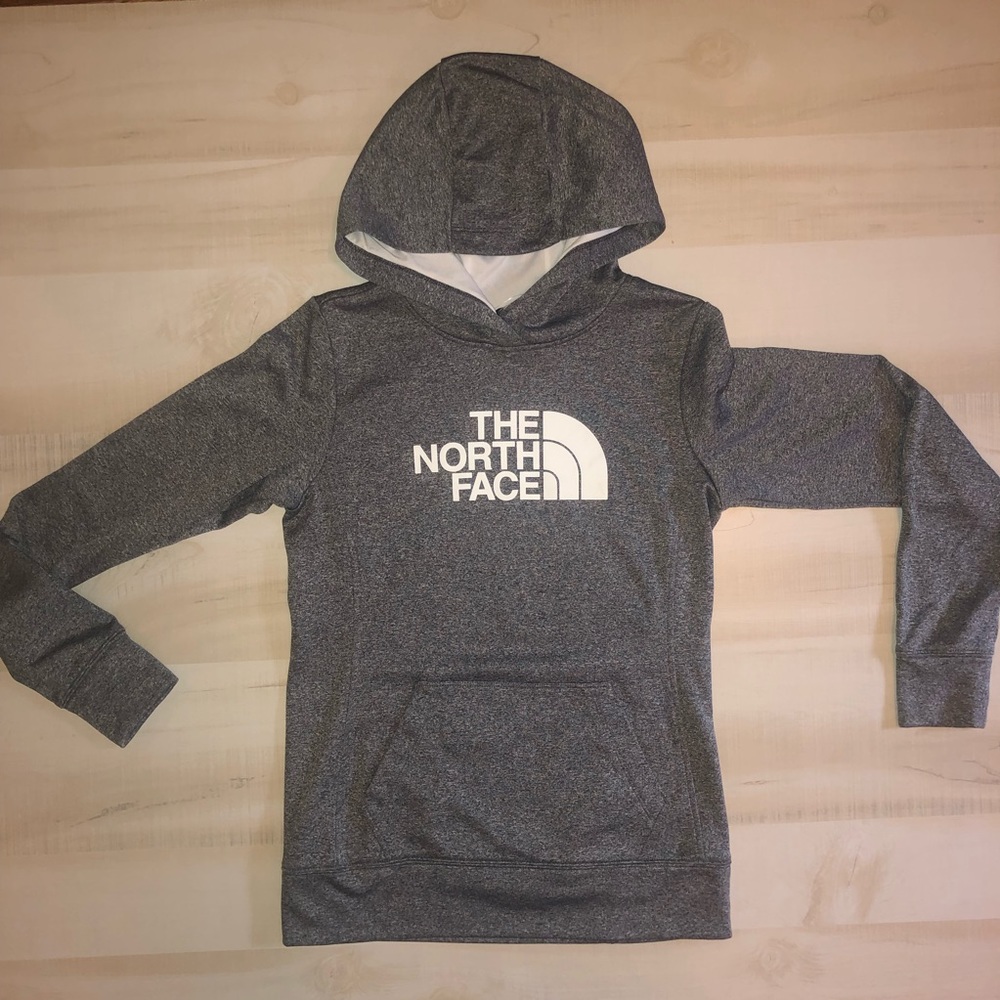 North Face Gray Pullover Hoodie Sweatshirt Small - Picture 3 of 8